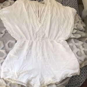 White romper with cute lace details